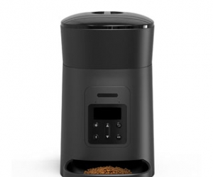 4L Dual Power Supply Black Automatic Cat Feeder