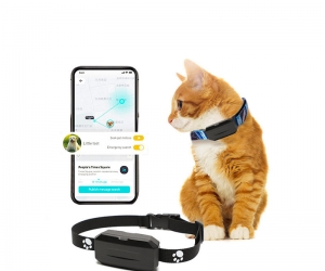 Black Dog Cat Tracking Device Pet GPS Tracker