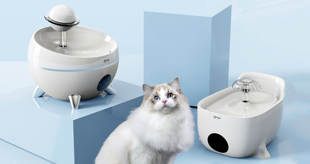 cute cat water fountain